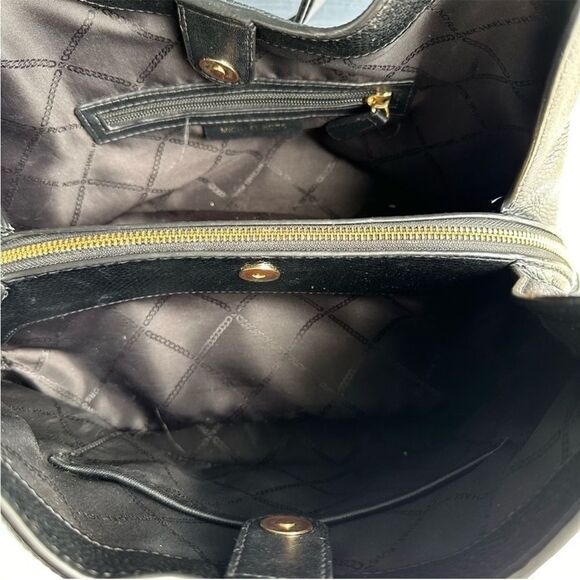 MICHAEL KORS Black Leather Nolita Raven Selma Fulton Tote Hobo Shoulder Bag - Picture 11 of 11